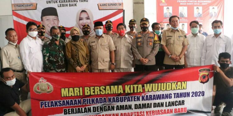Giat Silaturahmi Kapolres Karawang, Polda Jabar, Ke Sekretariat DPC.PARTAI GERINDRA Sekaligus Ke Balon Bup Dan WaBup, (JENIUS) Jimmy – Yusni