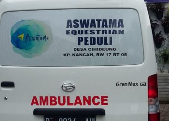 Kades Cihideung Ucapkan Terima kasih Kepada PT. Aswatama Equestrian, Kini Dapat Bantuan Mobil  Ambulance
