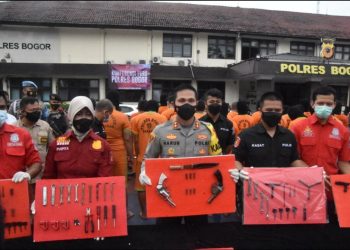 Kapolres Bogor Berhasil Tangkap Curanmor 60 Sindikat Bersenjata Api, Ungkap Dan Sita 134 Ranmor