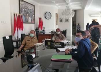 Bupati Bogor Ikuti Rakor Percepatan Realisasi APBD Tahun 2021 dengan Mendagri