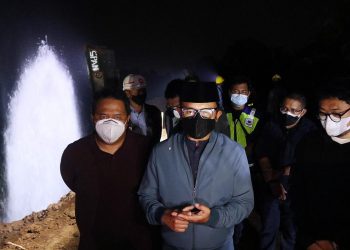 Bima Arya Tinjau Kebocoran Pipa Tirta Pakuan Pada Area Double Track, Perbaikan Ditarget Cepat