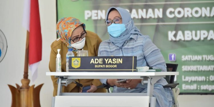 Bupati Bogor Ikuti Rakor Penanggulangan Covid-19 Bersama Wakil Presiden