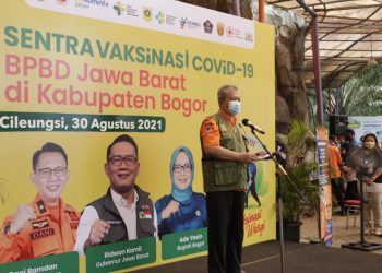 Pemkab Bogor Apresiasi Dukungan BPBD Jabar Bangun Sentra Vaksinasi