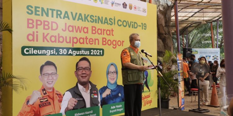 Pemkab Bogor Apresiasi Dukungan BPBD Jabar Bangun Sentra Vaksinasi