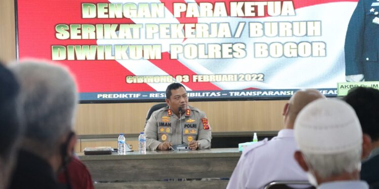 Kapolres Bogor Gelar Silahturahmi Bersama Serikat Kerja Kabupaten Bogor